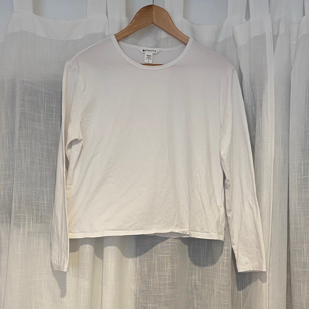 Athleta Cotton/Spandex Long Sleeve Top